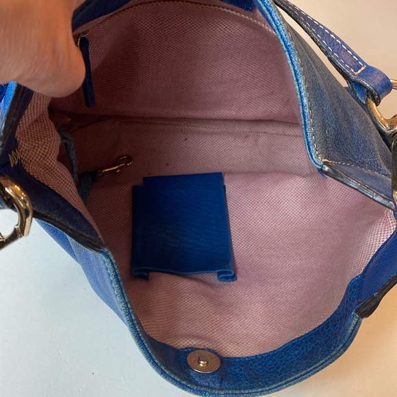 Dooney & Bourke Blue Leather Hobo Bag - Picture 11 of 12